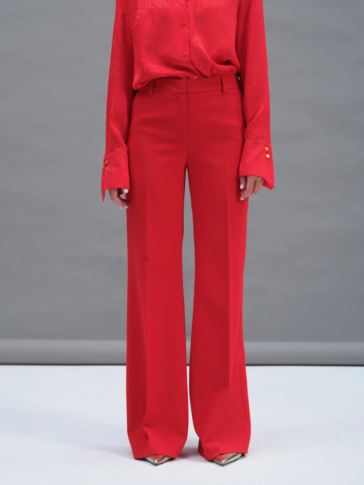 Красные расклешенные брюки Aphrodite