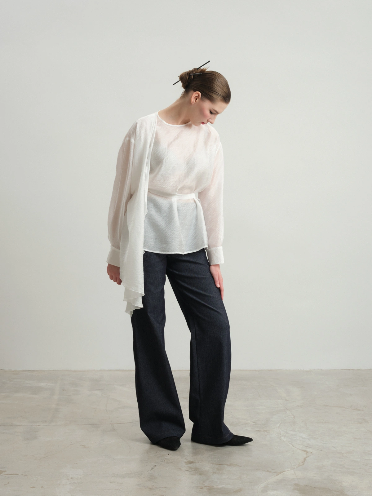 Синие брюки из денима Rawness