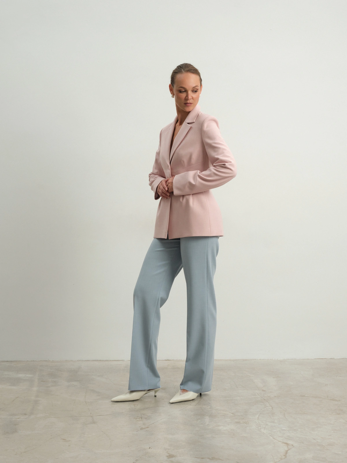 Голубые прямые брюки Allure