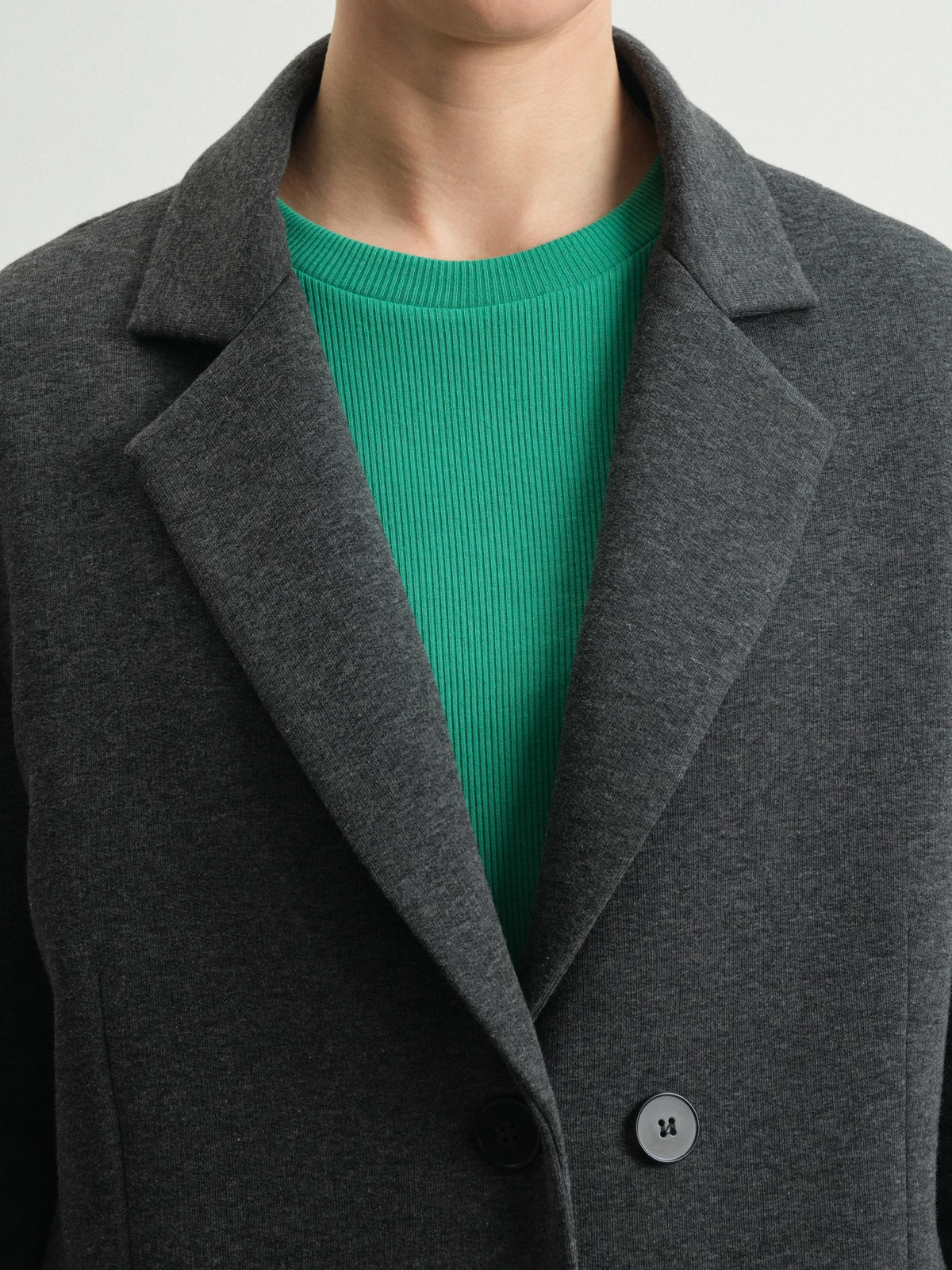 Серый жакет из футера Muscari