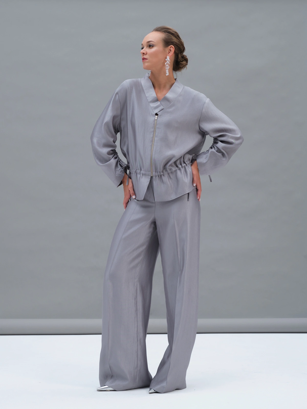 Серебряные брюки Selene