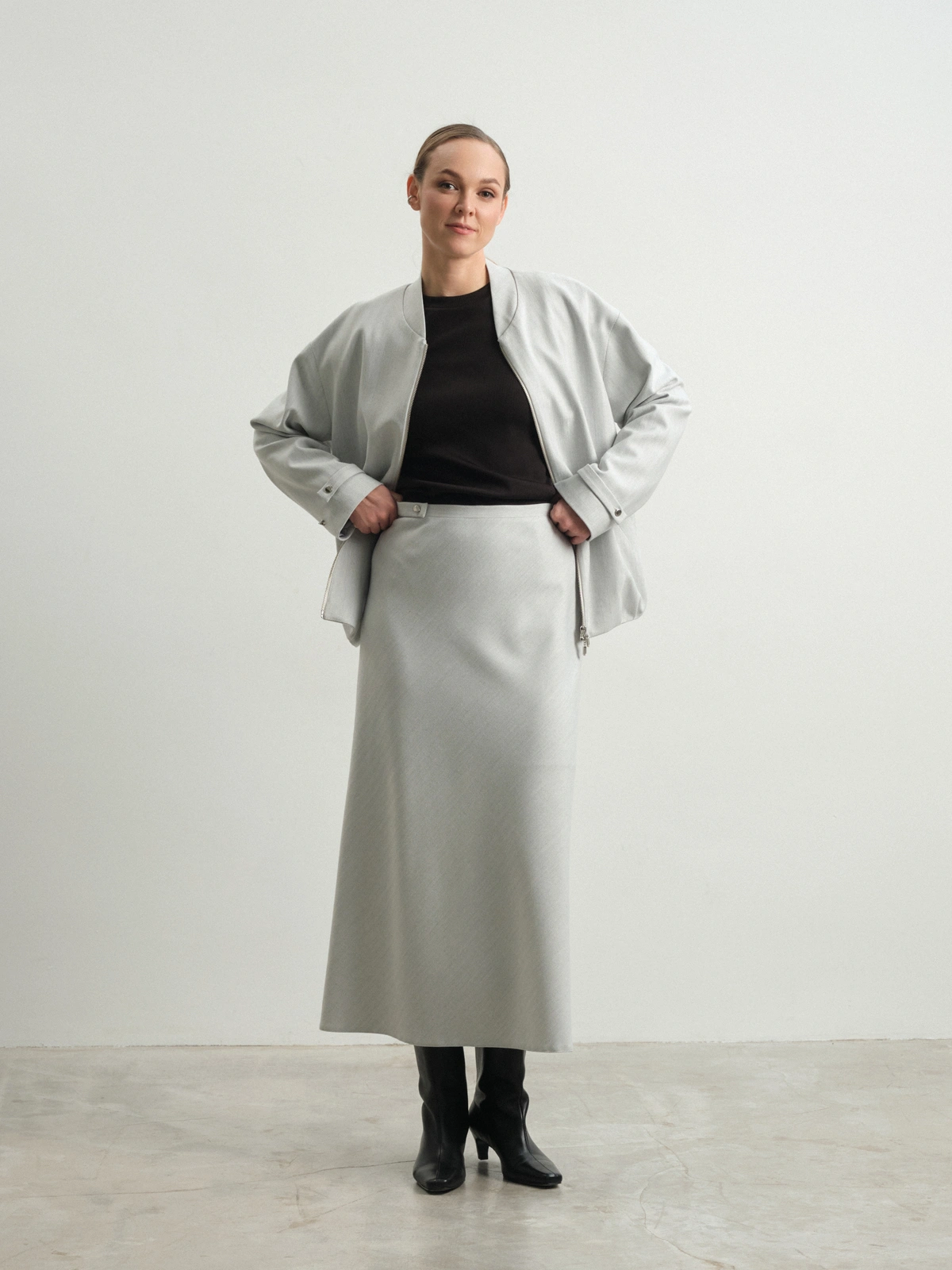 Светло-серая юбка Anemone