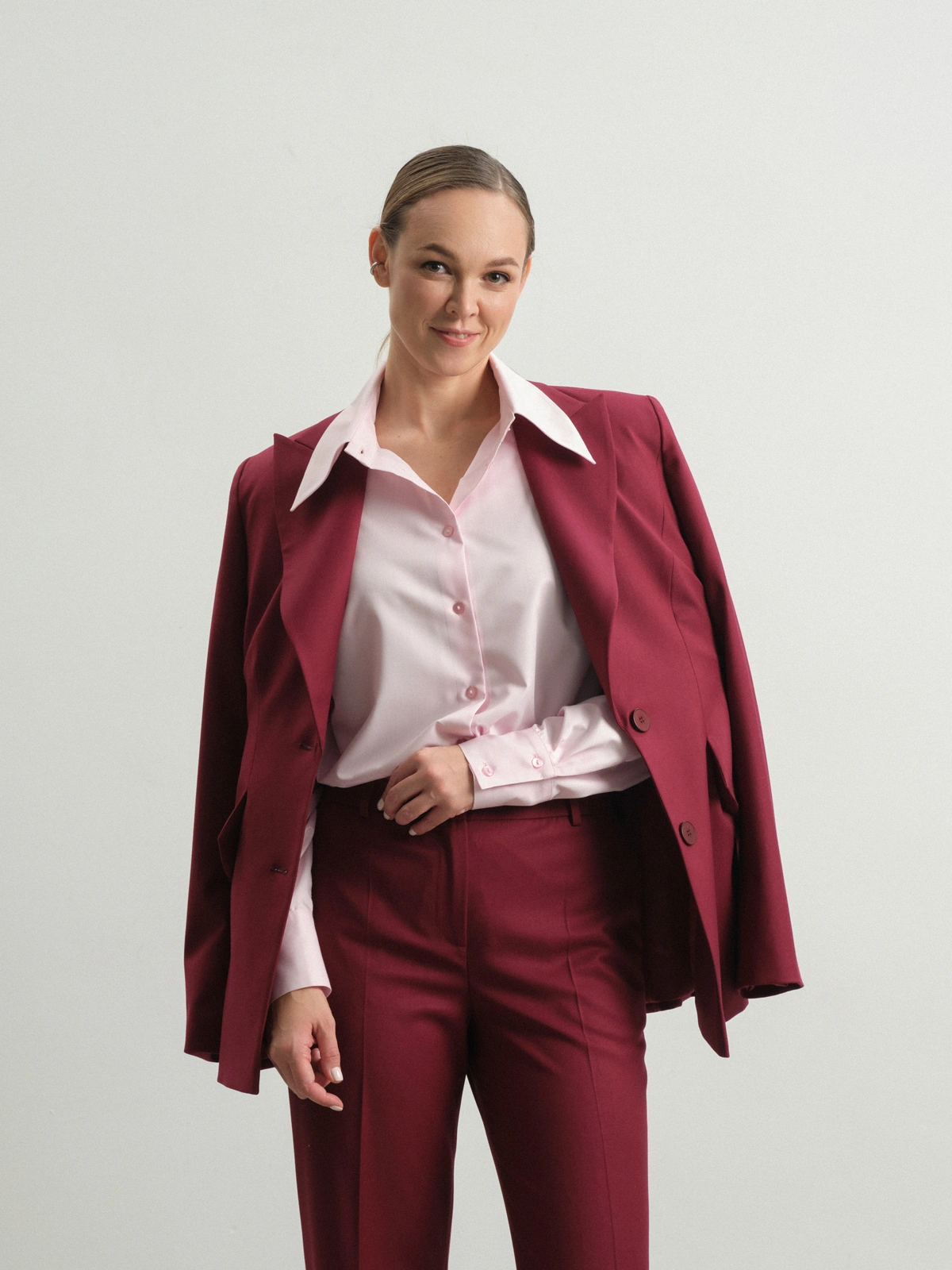 Жакет в винном оттенке Iris