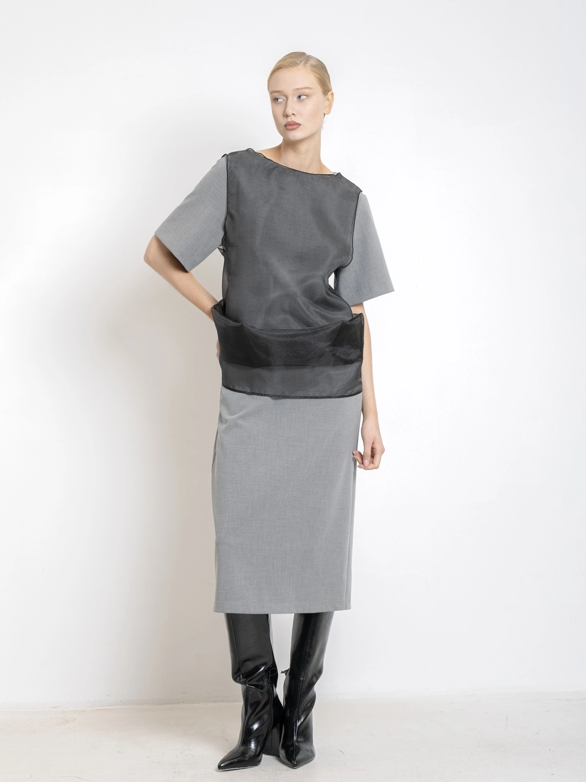 Двухслойное платье футляр