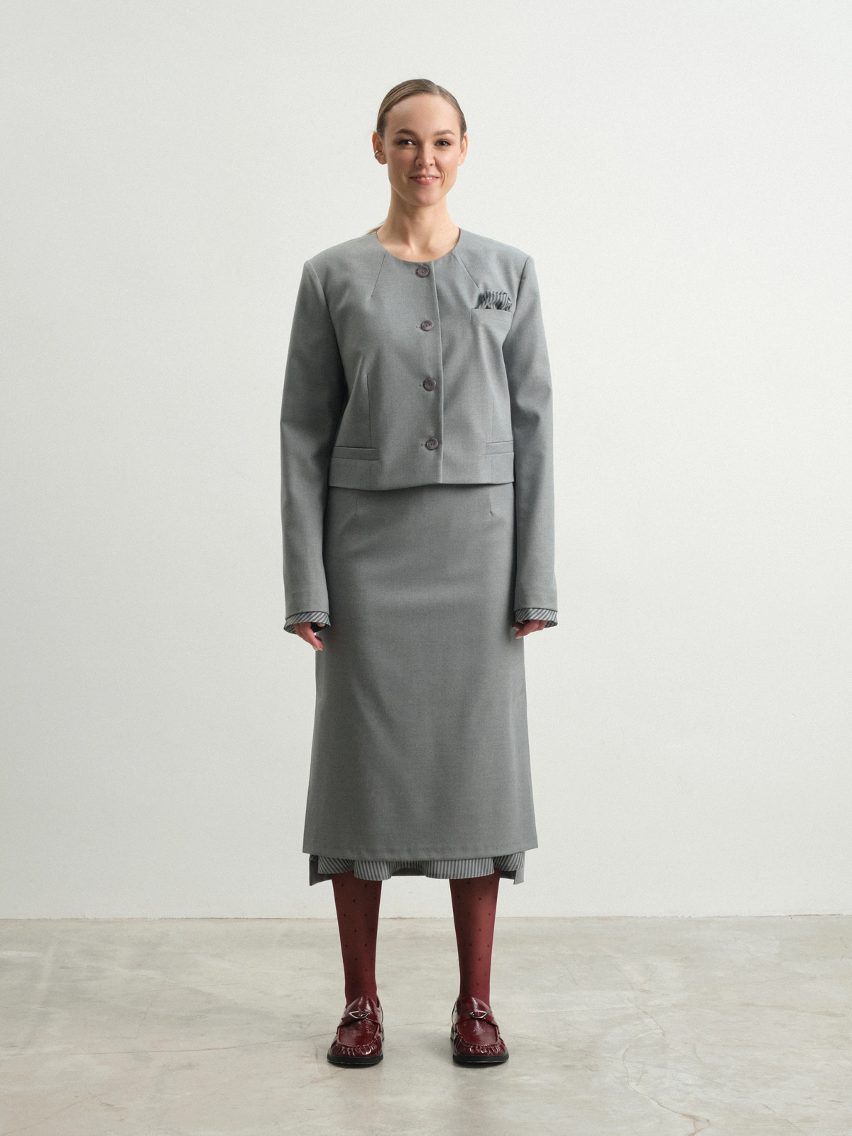 Юбка с воланом в полоску Viola