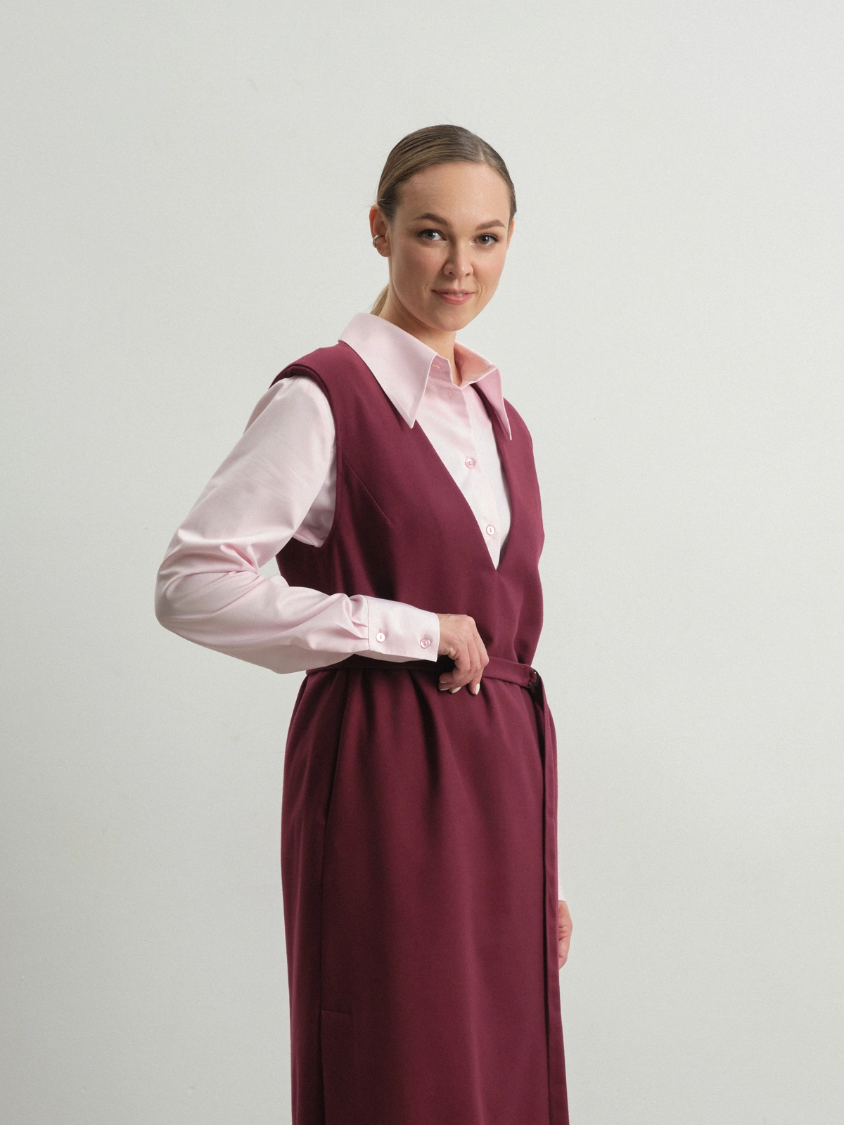 Бордовый сарафан Tulip