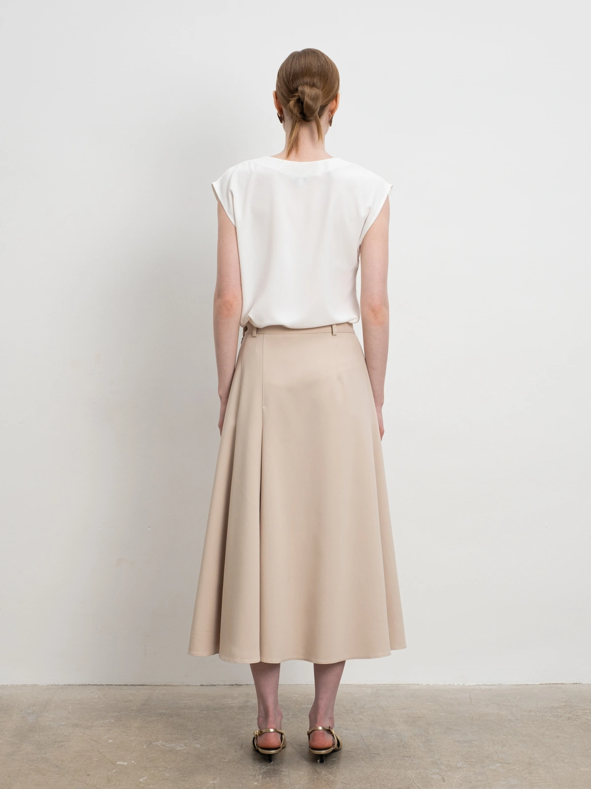 Юбка годе в оттенке слоновая кость