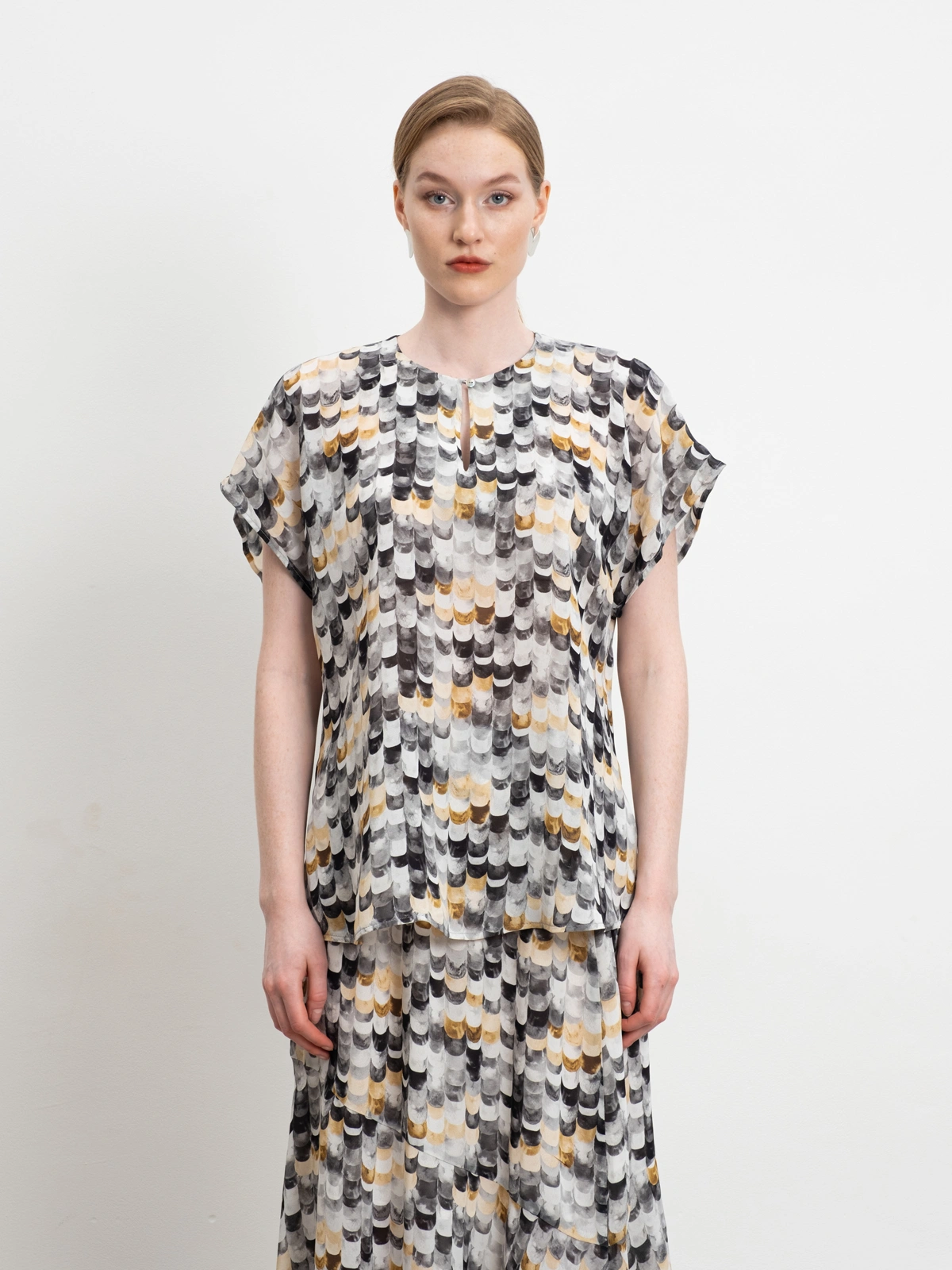 Блуза с принтом «ракушка»