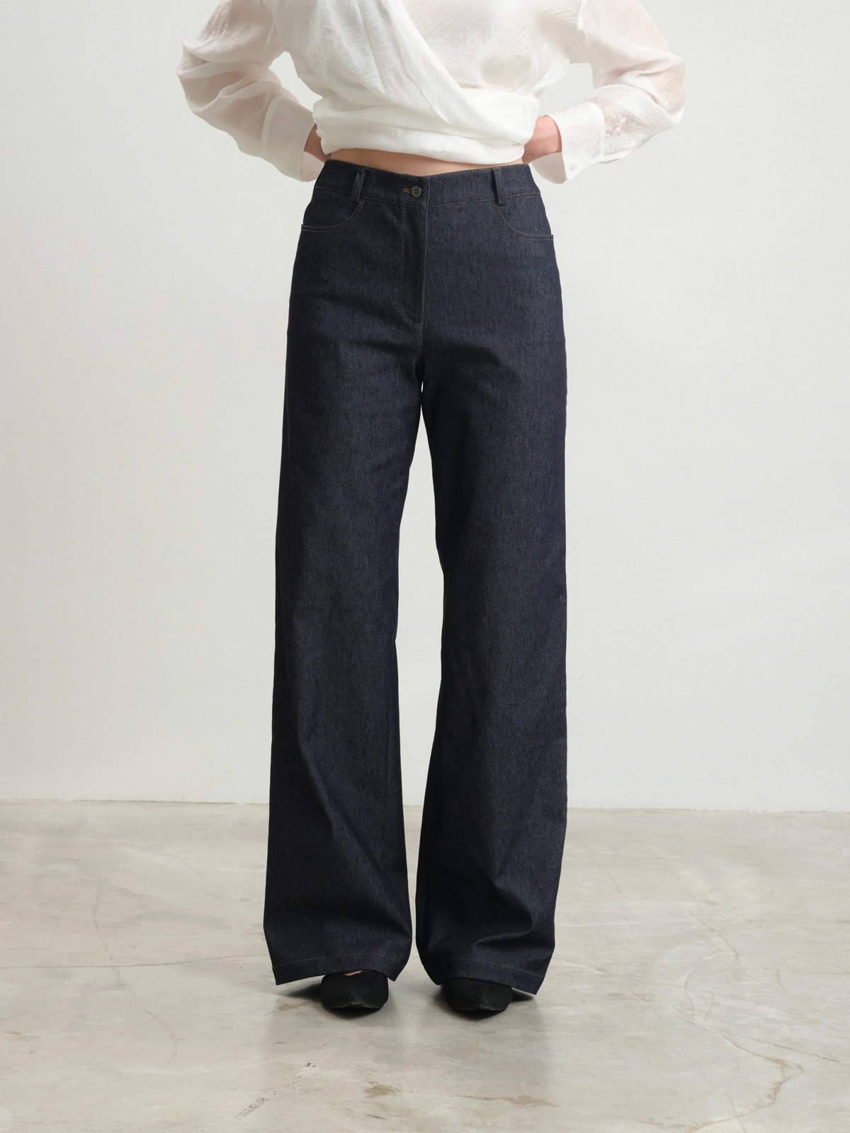 Синие брюки из денима Rawness