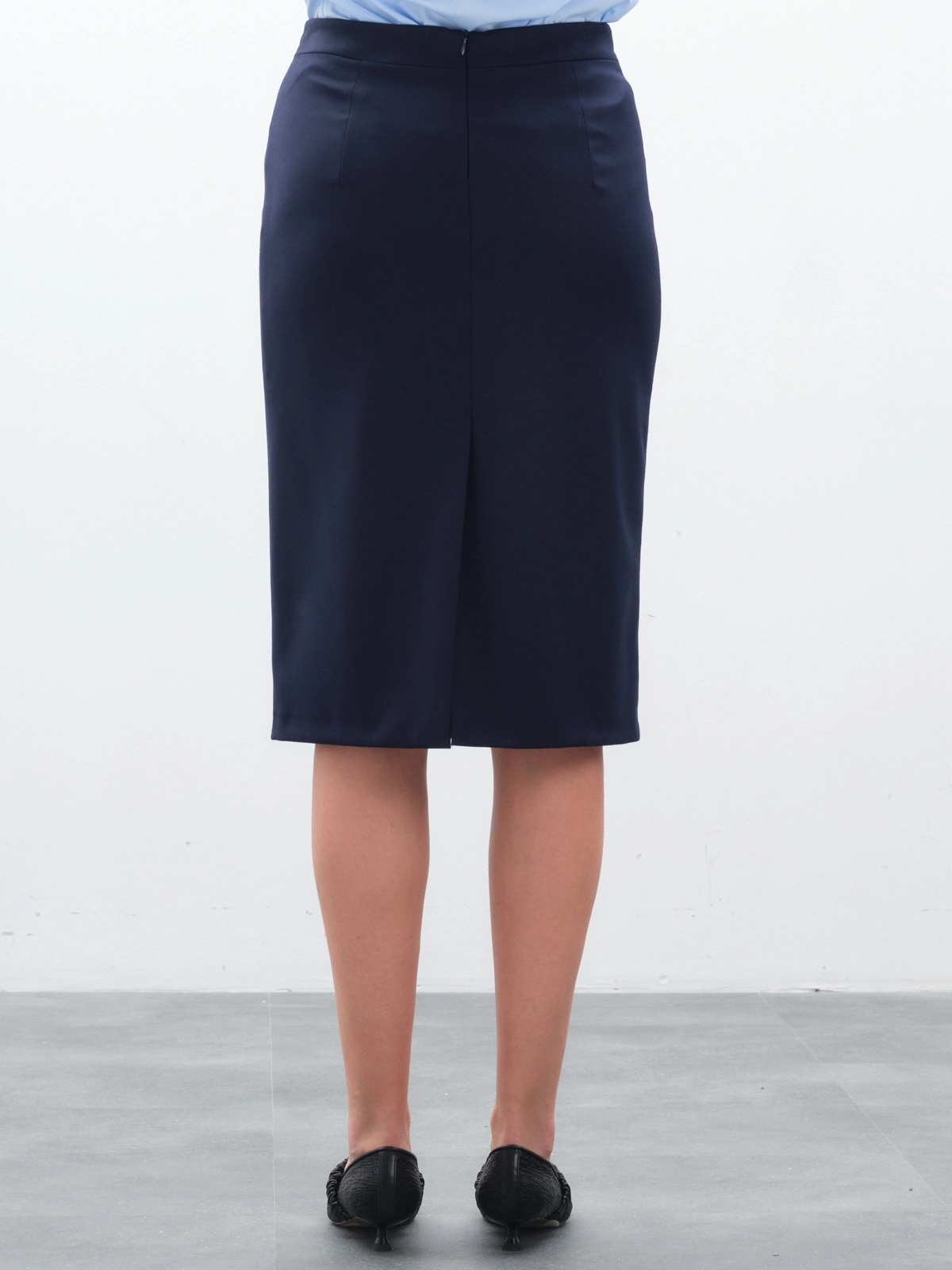 Юбка миди синяя