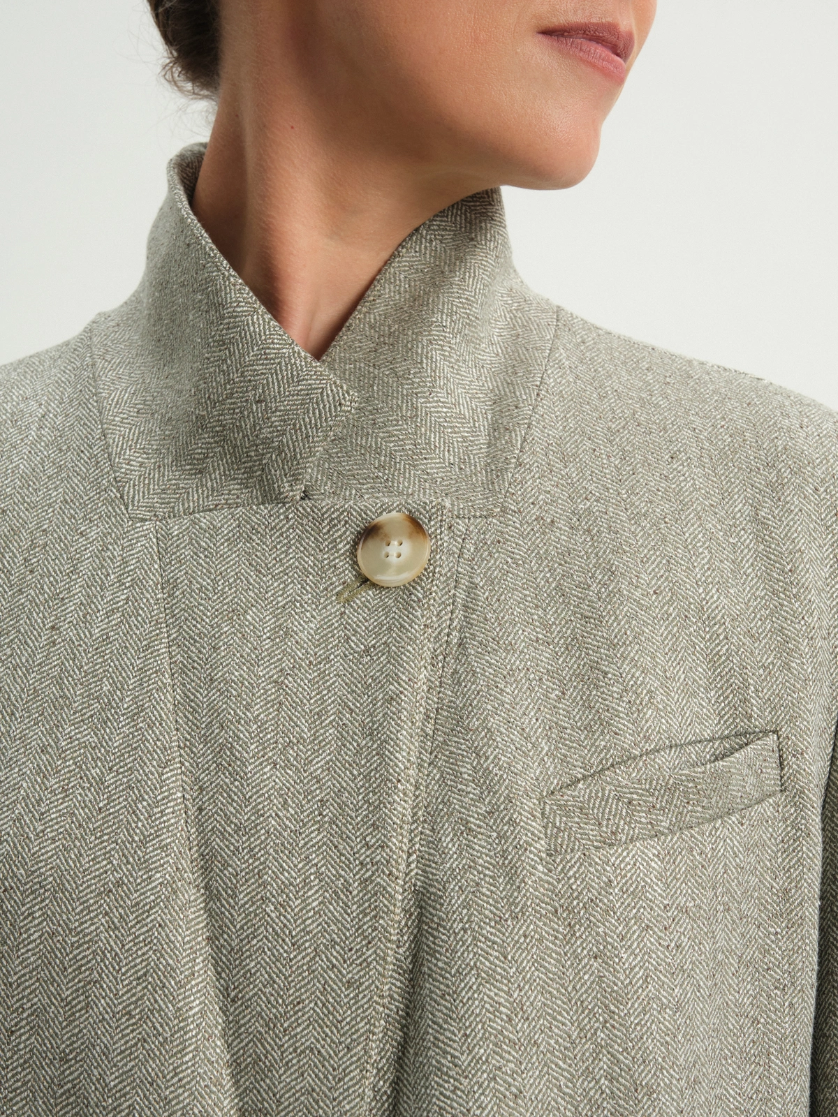 Зеленый меланжевый жакет Elegance