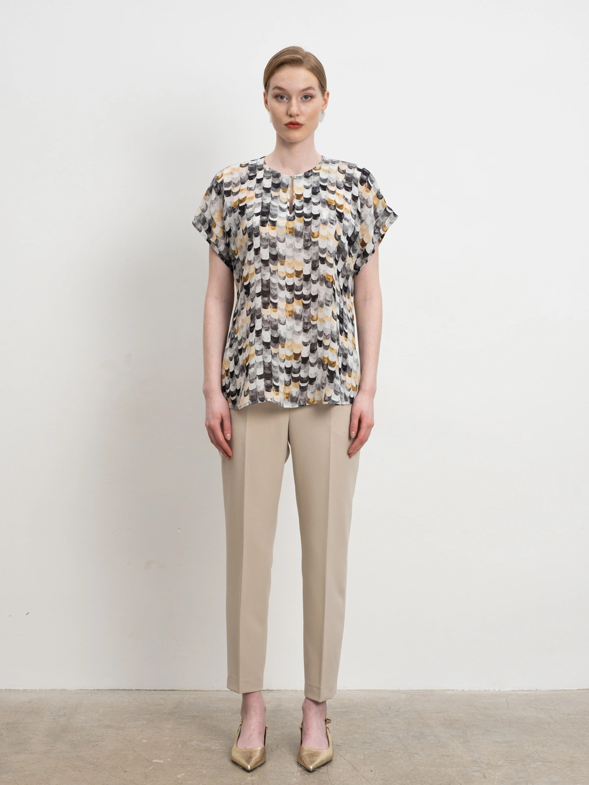 Блуза с принтом «ракушка»