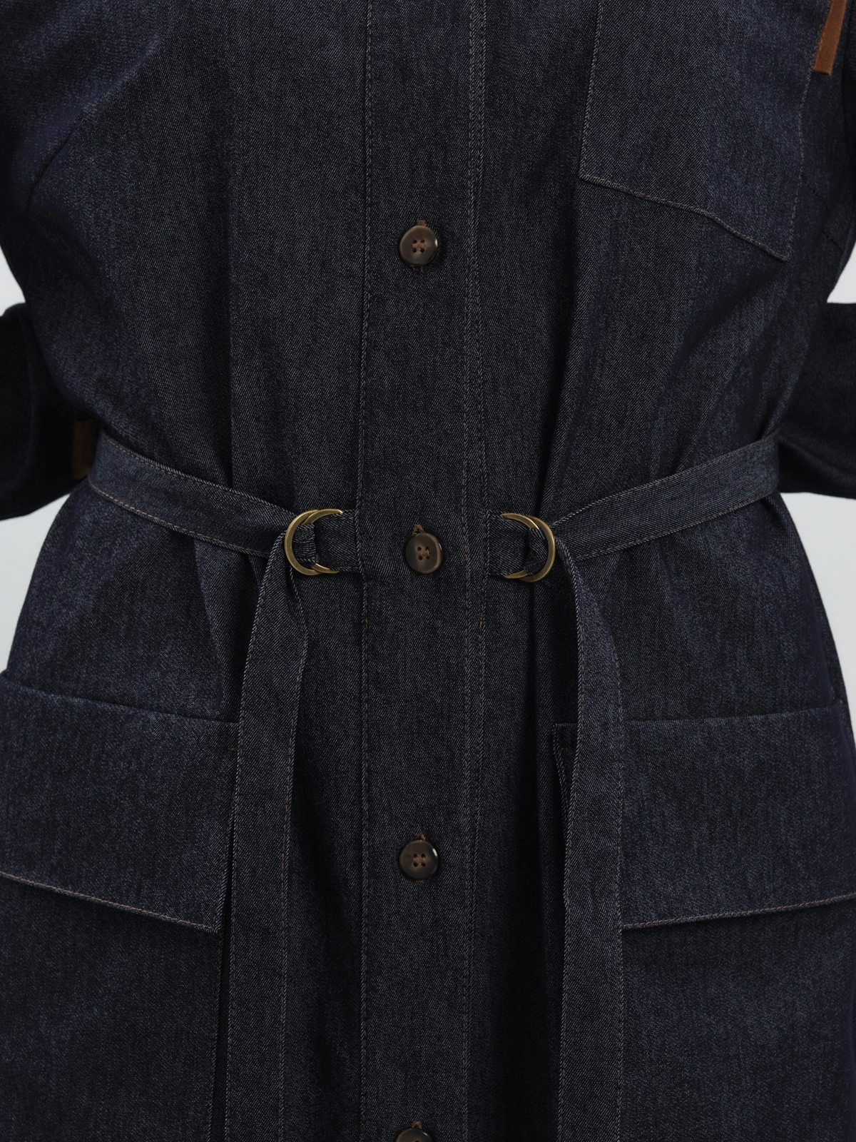 Темно-синее платье из денима