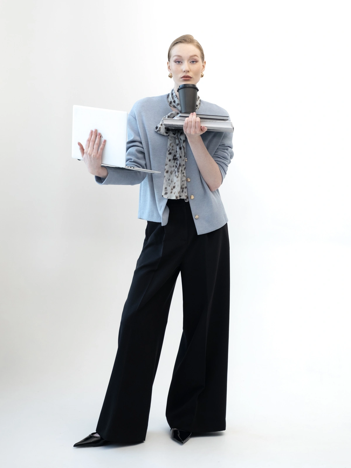 Черные брюки палаццо new