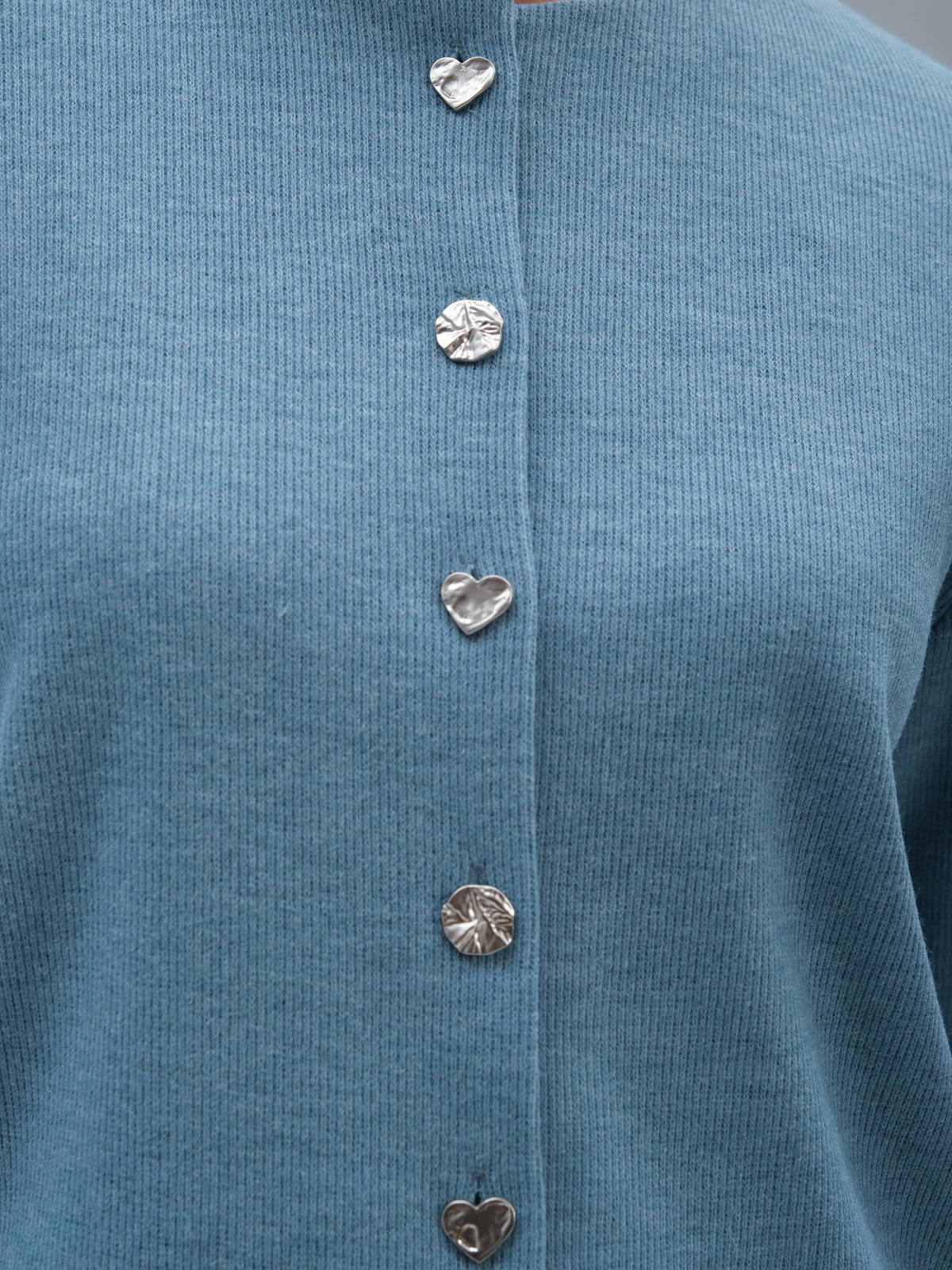 Голубой трикотажный жакет