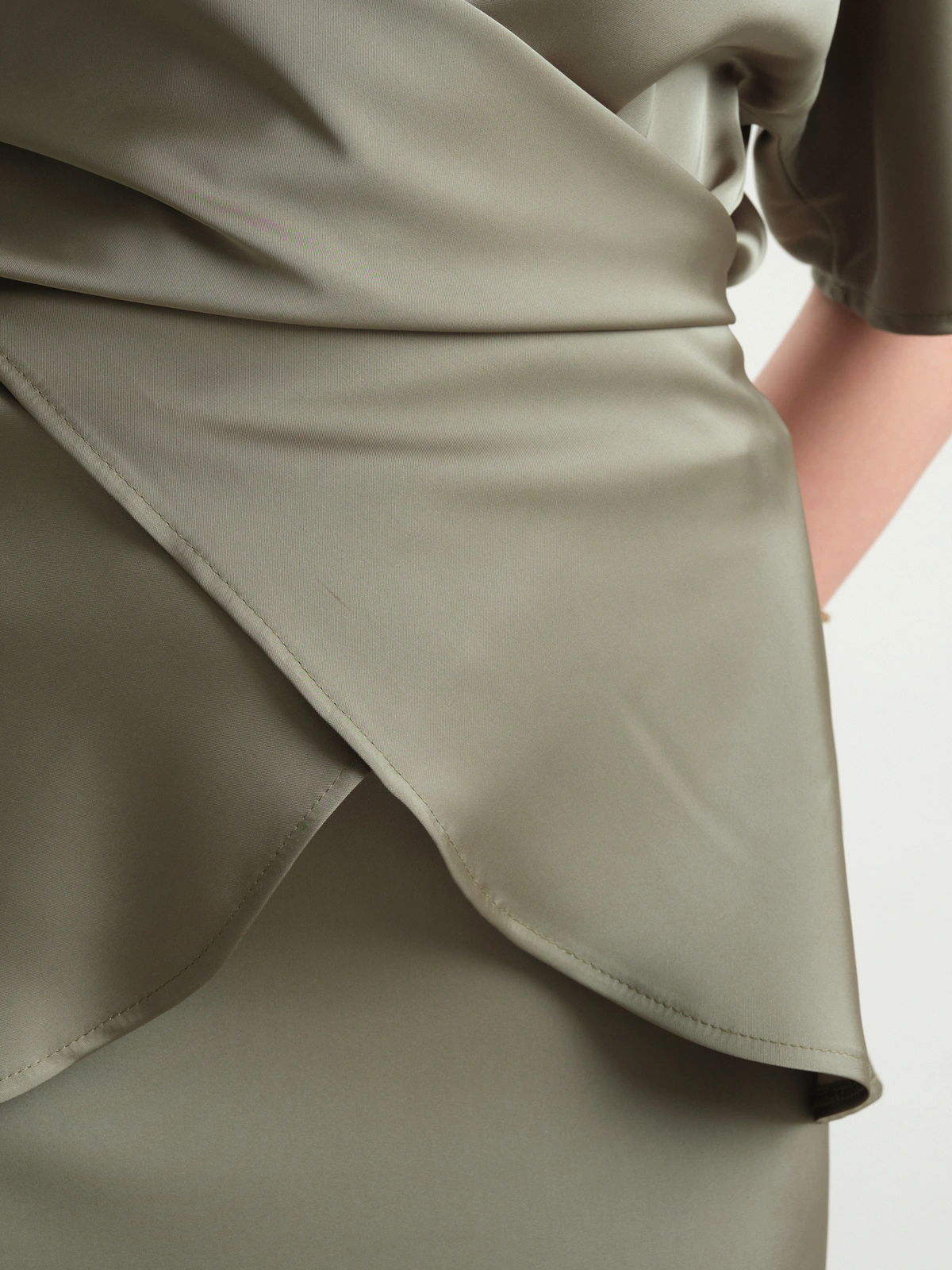 Зеленая блуза с запахом Shibui