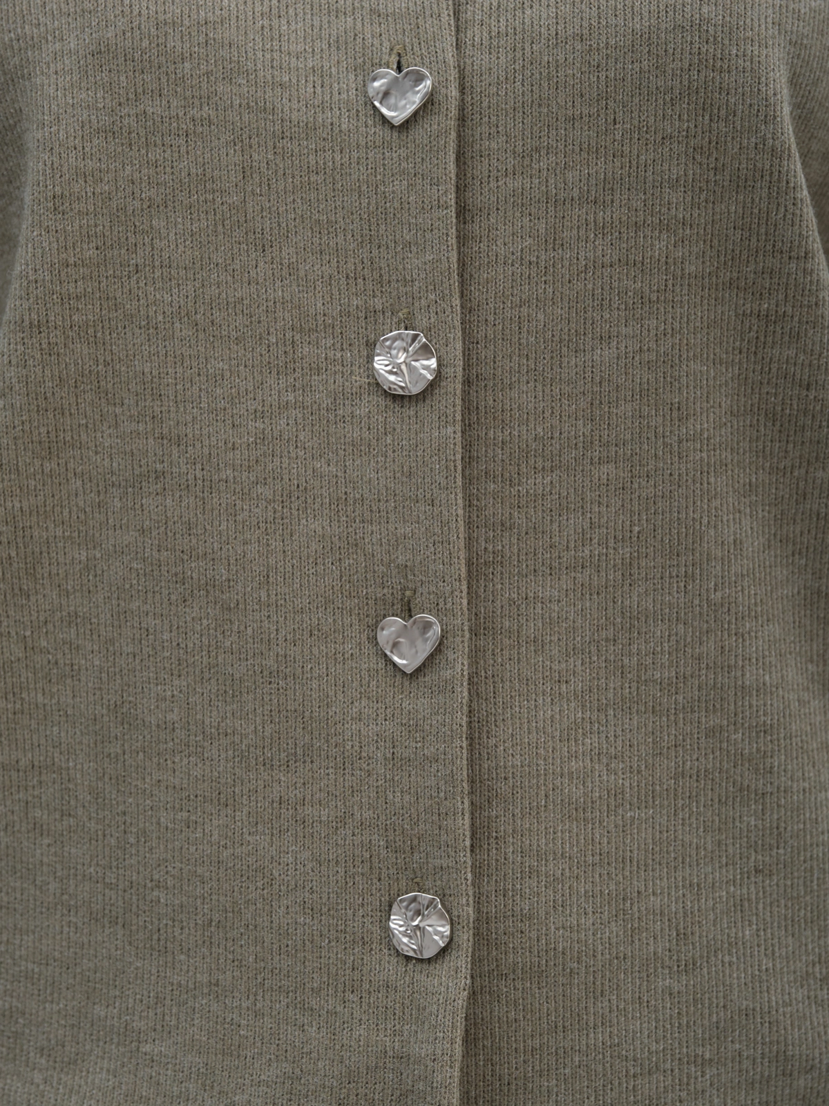 Оливковый трикотажный жакет