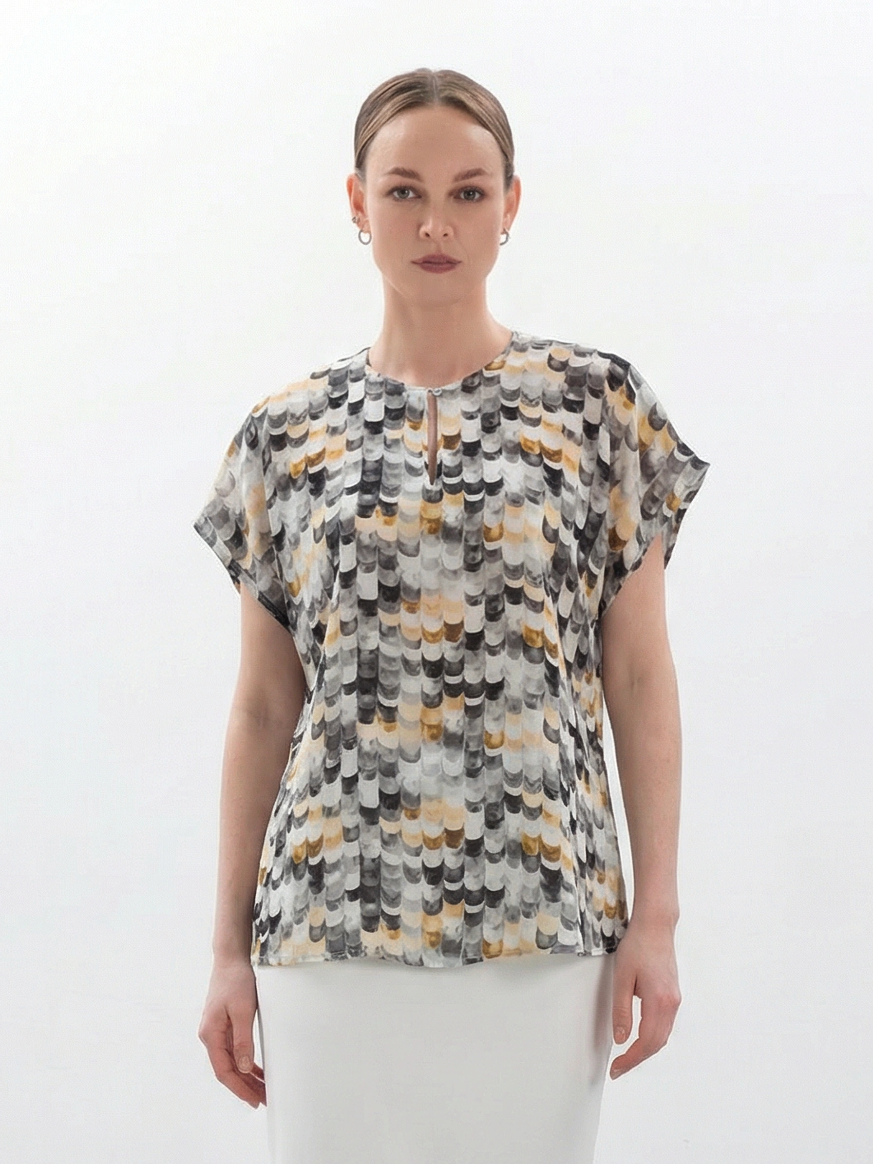 Блуза с принтом «ракушка»