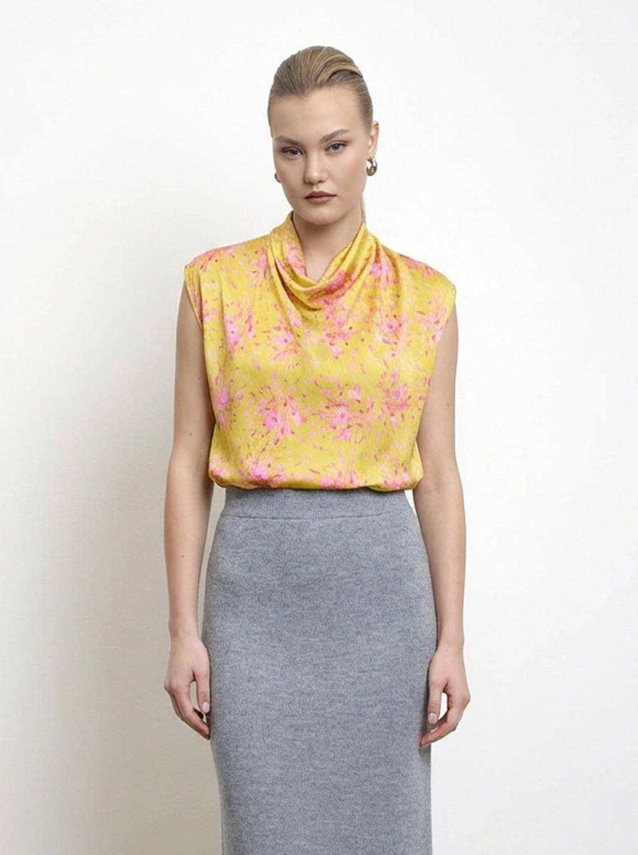 Топ с цветочным принтом