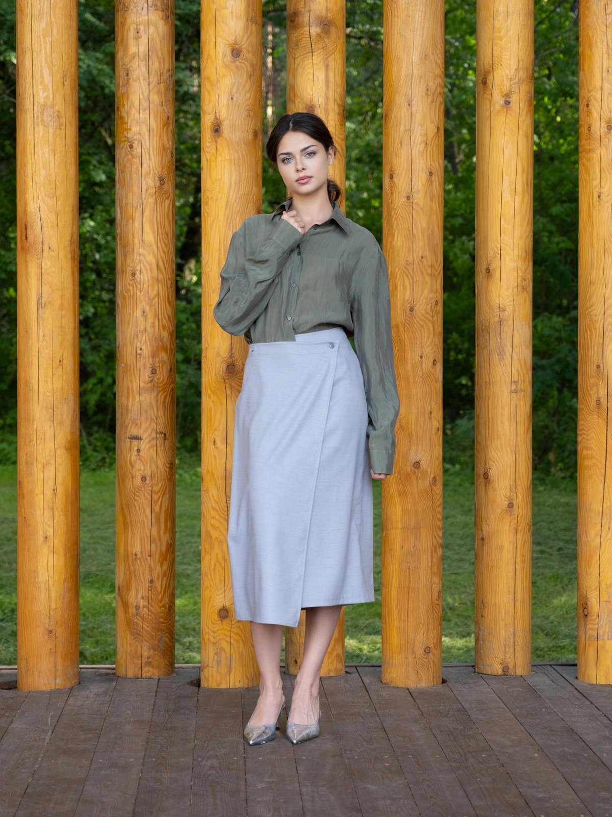 Юбка с отлетной деталью hedonist