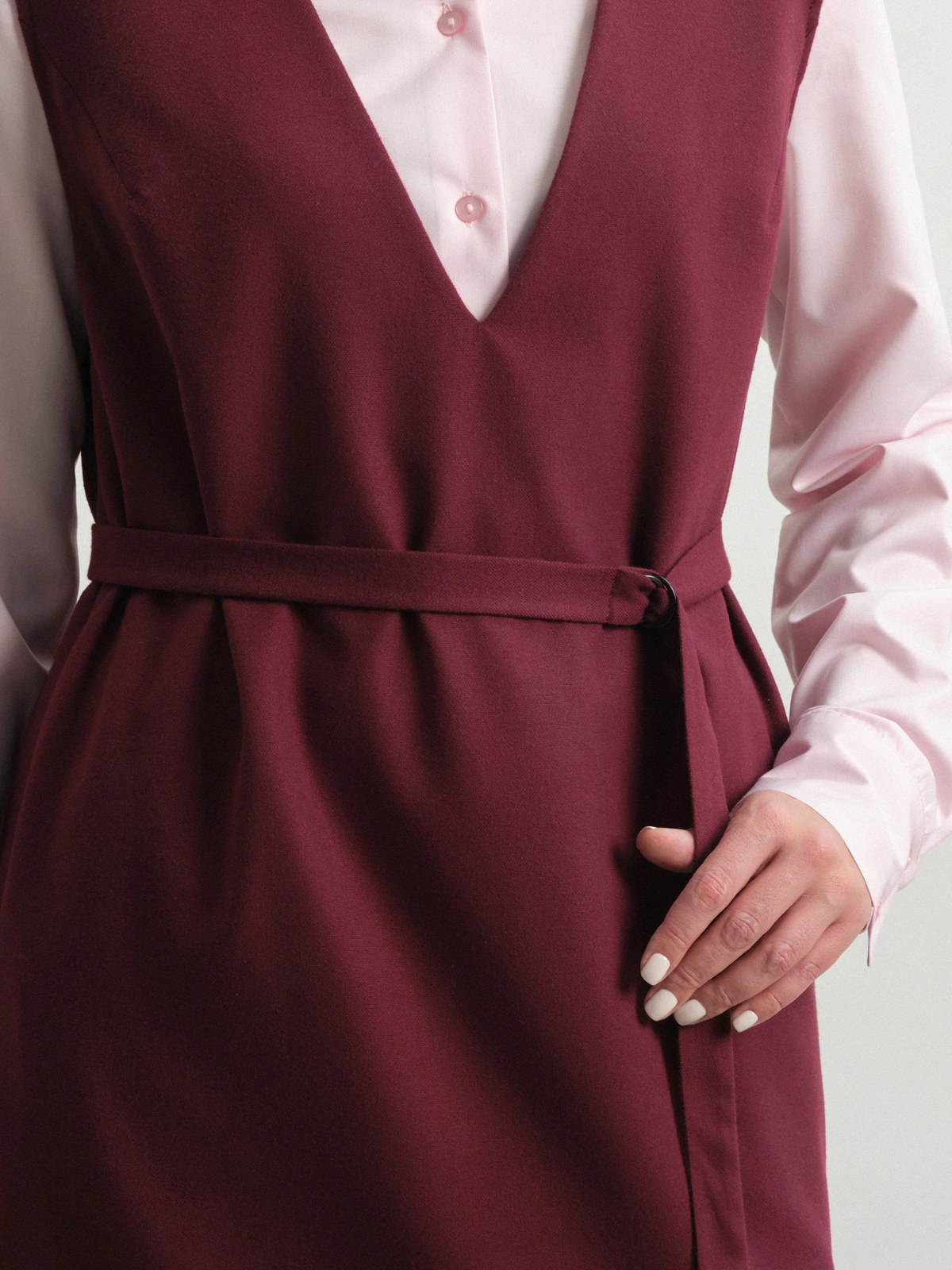 Бордовый сарафан Tulip