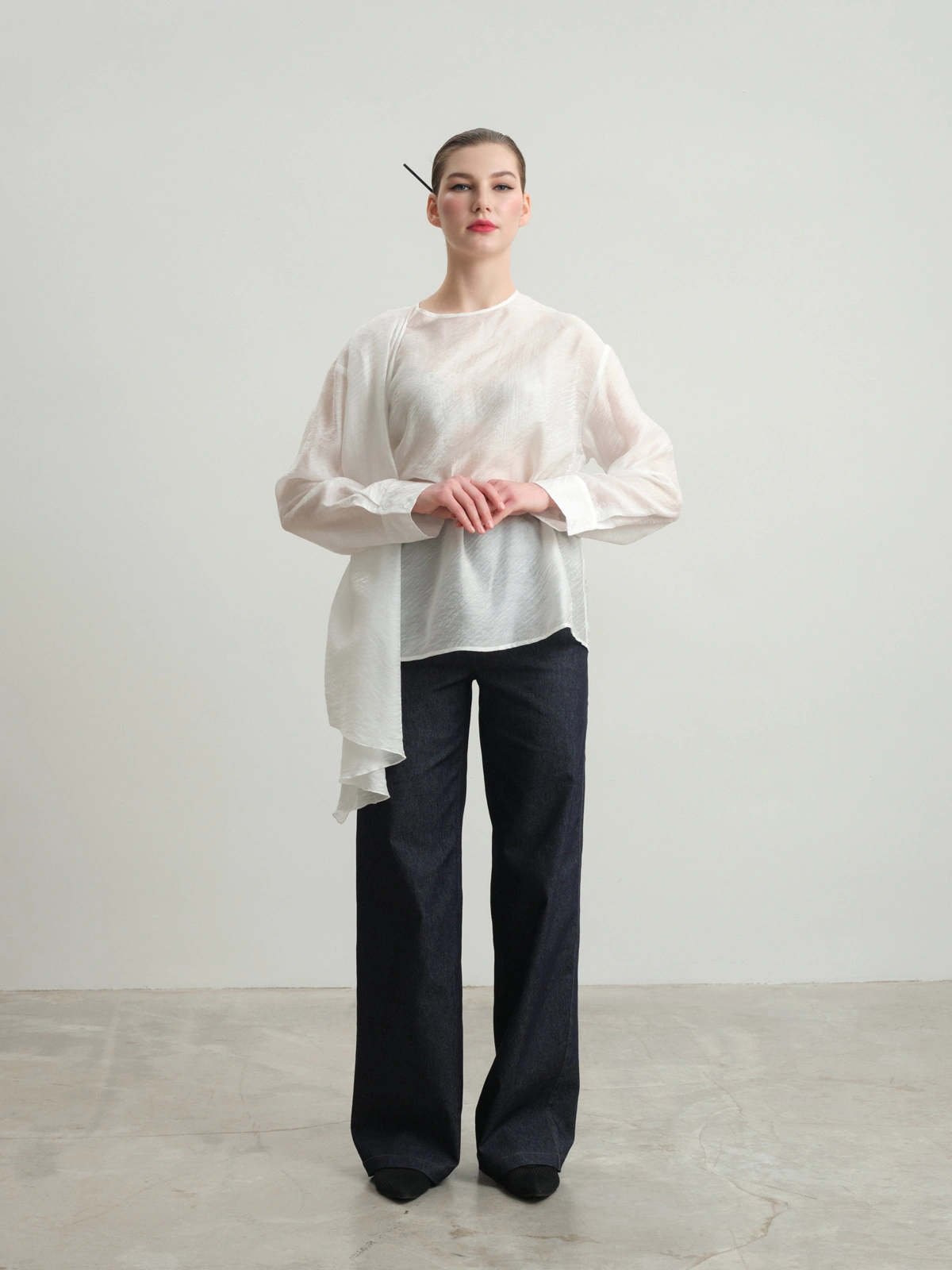 Синие брюки из денима Rawness