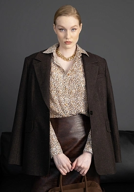 Шоколадный моножакет в елочку