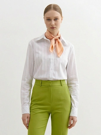 Рубашка в зеленую полоску
