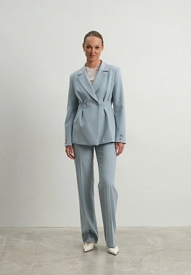 Голубые прямые брюки Allure