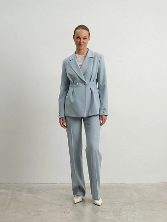 Голубые прямые брюки Allure