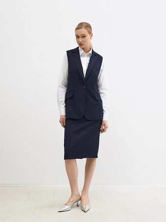 Базовый синий жилет