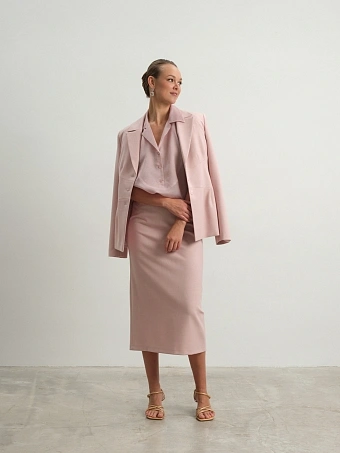 Розовая прямая юбка Charm