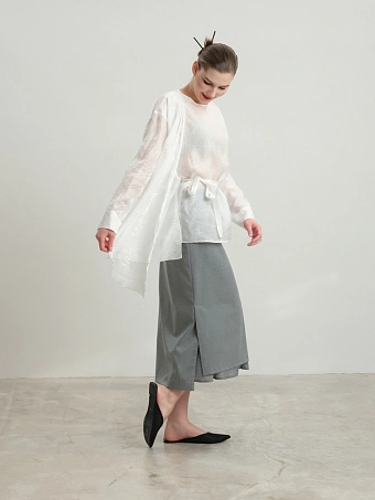 Юбка с воланом в полоску Viola