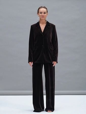 Бархатные прямые брюки Calliope