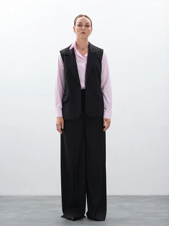 Жилет удлиненный черный