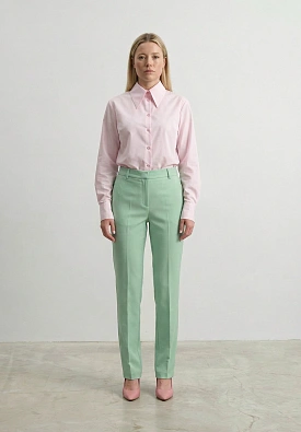 Длинные брюки в нежно-зеленом цвете