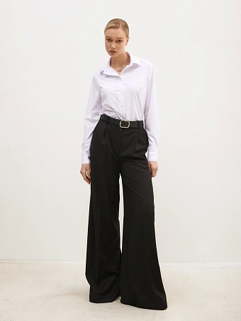 Черные брюки палаццо