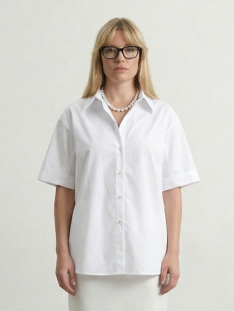 Рубашка оверсайз с коротким рукавом