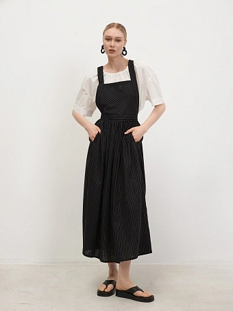 Черная юбка - фартук
