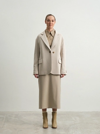 Бежевая юбка на резинке Bergenia