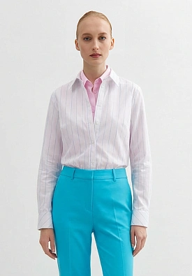 Рубашка в синюю полоску