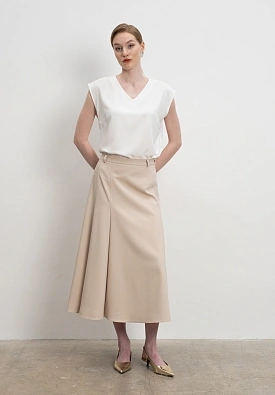 Юбка годе в оттенке слоновая кость