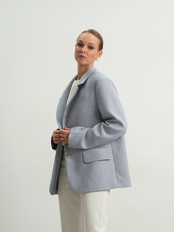 Голубой меланжевый жакет Triumph