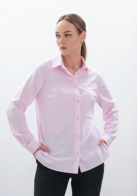 Классическая розовая рубашка