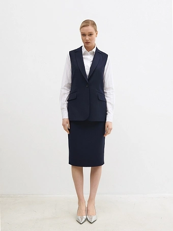 Синяя базовая юбка