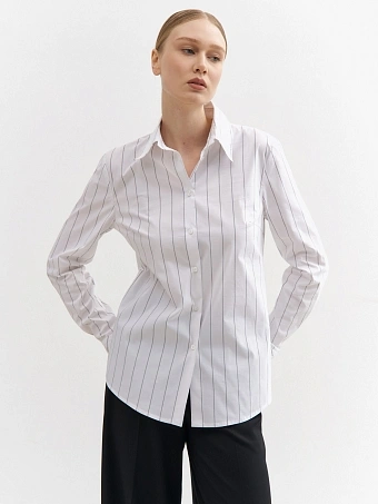 Рубашка в черную полоску