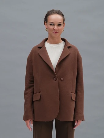 Шоколадный жакет из футера