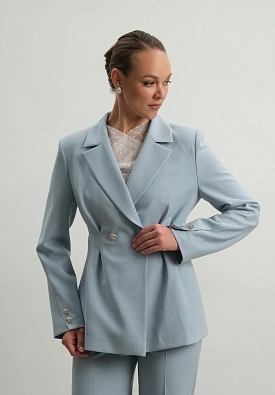 Голубой приталенный жакет Allure