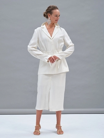 Белая прямая юбка Aurora