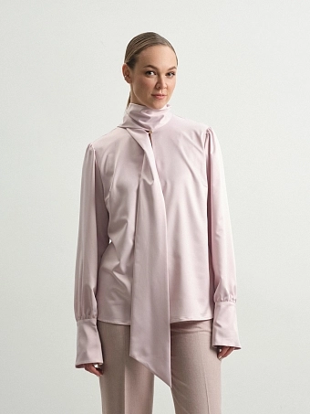 Розовая блуза с бантом Eranthis